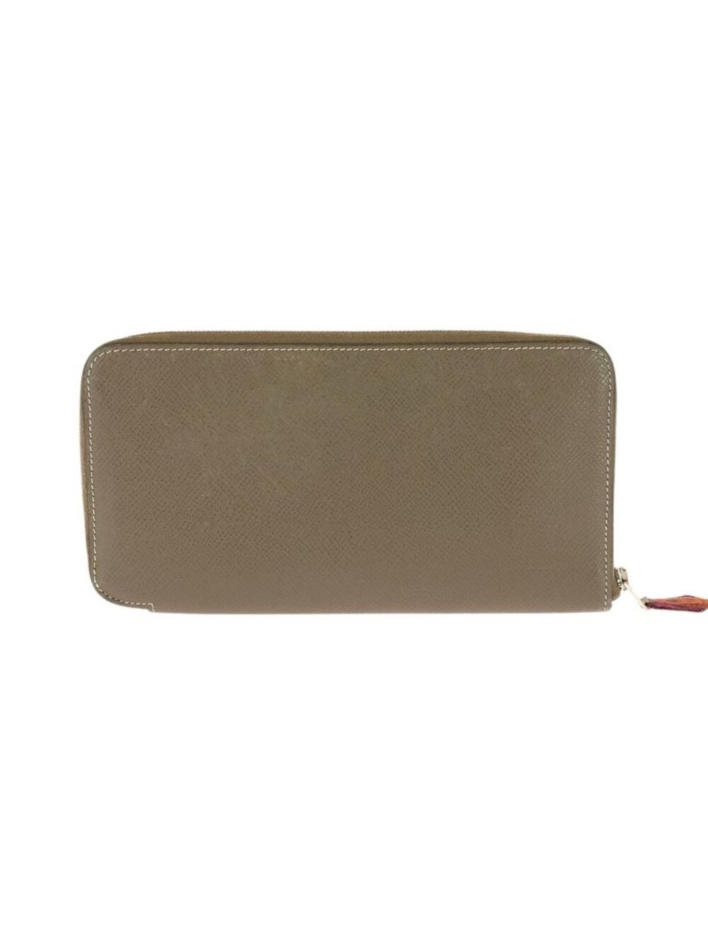 Hermes Azap Silk'in Etoupe Greige Veau Epsom Wallet Zip Around